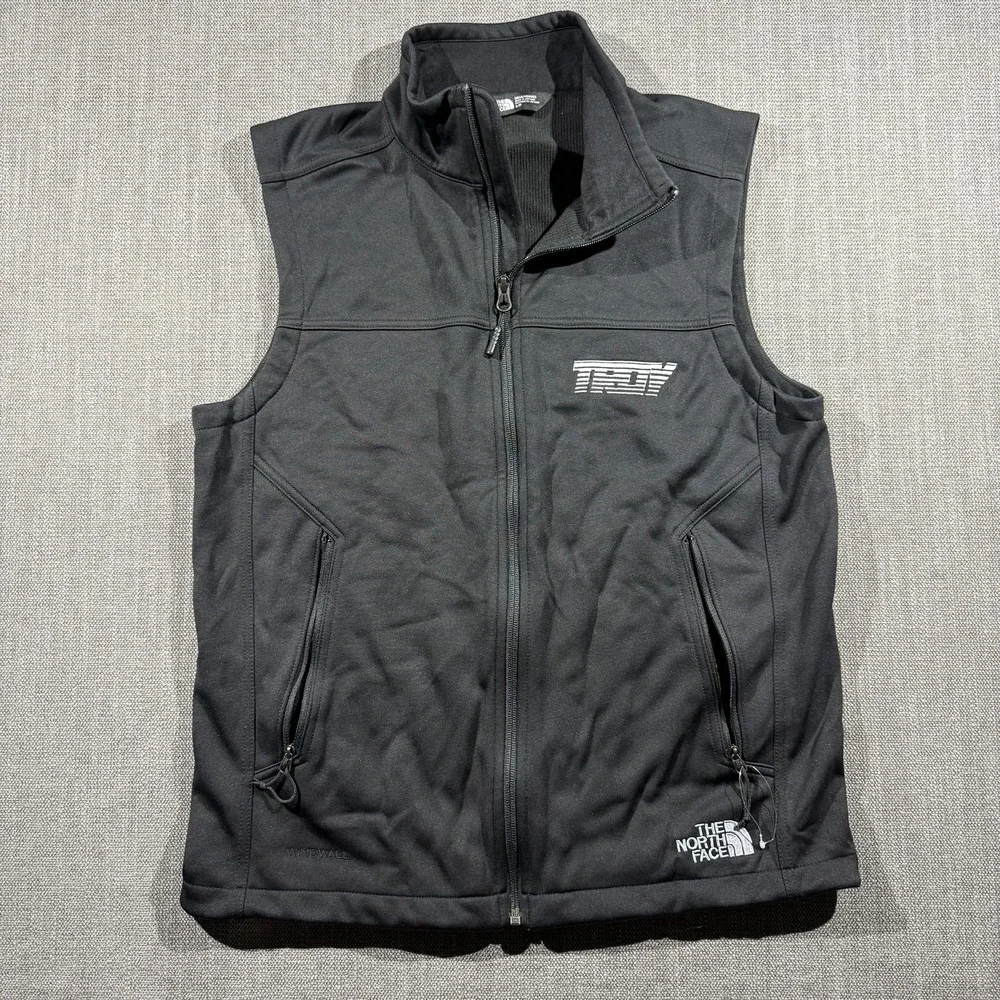 The‎ North Face Vest Mens Small Black WindWall Softshell Full Zip Hiking Outdoor